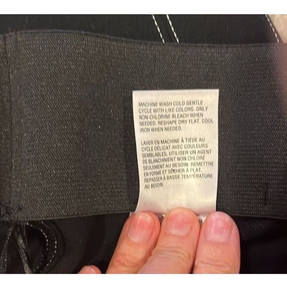 INC INTERNATIONAL CONCEPTS | black with white stitch pants 4 - Picture 7 of 9